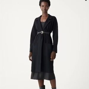 Jcrew Ella open-front long sweater-blazer in Black